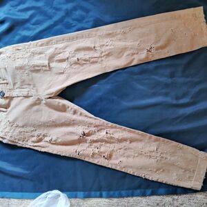 J. Crew Distressed Tan Pants